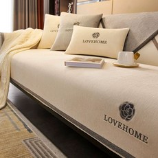 쇼파패드 카우치 인테리어 두꺼운 패브릭 소파매트, 1개, A. 야신-미색