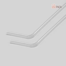 유즈팩 주름빨대 자바라빨대 벌크 21cm 투명 500개, 1개