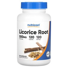 Nutricost 감초 뿌리 500mg 캡슐 120정, 1개