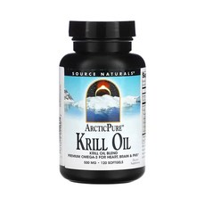 Source Naturals 아크틱 퓨어 크릴 오일 500mg 소프트젤, 1개, 120정