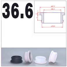 2pcs 15mm-38mm 실리콘 고무 스냅 온 그로멧 구멍 플러그 엔드 캡 마개 와이어 케이블 보호 부시 씰 가스켓, 20 36.6mm, 03 White