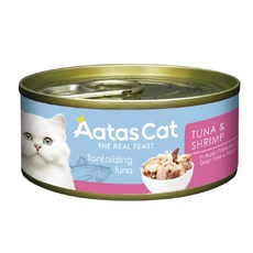日初 Sunrise Aatas Cat 白肉鮪魚貓罐 高嗜口性 挑嘴貓罐 貓罐頭 副食 獵食客, 1個, 愛達思-白肉鮪魚+鮮蝦