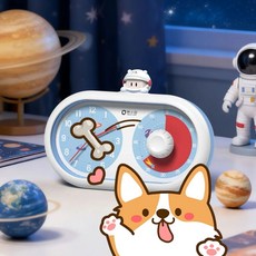 時鐘 鬧鐘 鍾小白可視化計時器 鬧鐘耐摔靜音準時 自律神器 高顏值可愛學生鬧鐘, A款天空藍【靜音走時+超長續航+送電池】, 1個