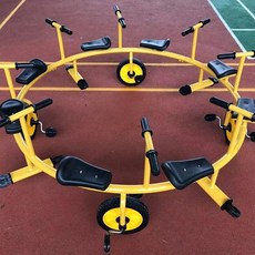 회전 자전거 다인승 가족 마당 캠핑장 카페 2인용자전거 키즈, E. 노란색(8인승)