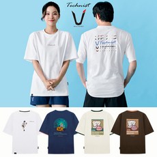 테크니스트 배드민턴 티셔츠 반팔 상의 코튼라이크 오버핏