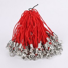 DIY 핸드폰 고리 폰고리, 100개, 선택01)레드, 7cm
