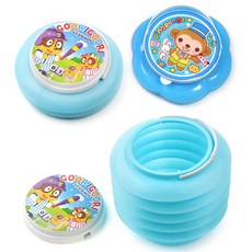 제이오스토어 자바라 물통 블루 랜덤1개 접이식물통 수채물감세척 수채화물감물통 그림도구