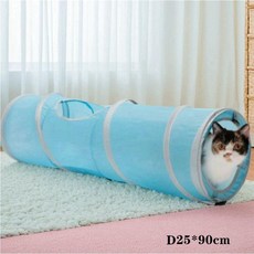 貓咪爬行隧道迷宮 逗貓神器 貓玩具, 1個, 藍色直通