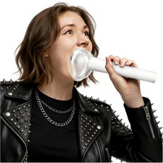 TroyStudio 노래 연습을 위한 무취 보컬 트레이너 부드러운 실리콘 음성 완충기 목 워밍업 스트레스 스크림 병 분노 관리 외침 소음기 꽃병 휴대용 사운드 머플러, TroyStudio 노래 연습을 위한 무취 보컬 트레이