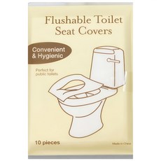 一次性可溶解馬桶坐墊 10入便攜包裝 防噴濺, 單色, 1套裝