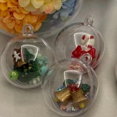 SS 투명 원형캡슐 4cm 5P 장식구, 1개