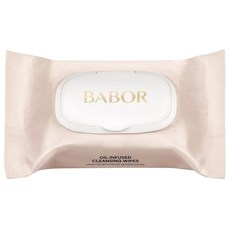 BABOR 오일 주입 클렌징 물티슈 판테놀 아몬드 오일 비타민 E 및 히알루론산이 함유된 면 클렌징 물티슈 민감한 피부용 (2), BABOR 오일 주입 클렌징 물티슈, 판테놀, 아몬드
