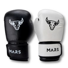 마르스 생에 첫 글러브 복싱 무에타이 MMA 킥복싱 스파링 글러브, 블랙 12온스, 1개