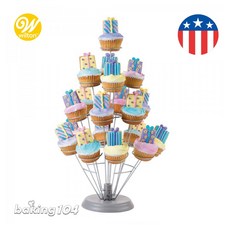 惠爾通 Wilton 杯子蛋糕架 銀色 19杯型 甜點展示架 派對蛋糕架, 1個