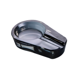 晶瑩剔透煙灰缸 時尚桌面擺飾 耐熱易清潔 簡約風格煙灰缸, 電鍍灰-雪茄煙灰缸, 1個