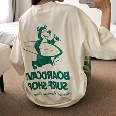 러브앤시티 국내생산 남녀공용 보드케이프 반팔티 오버핏 티셔츠 박스티 빅사이즈