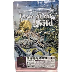 Taste of the Wild 荒野饗宴 溪谷鴨肉 烤鵪鶉 全貓無穀糧 2.27kg，Omega脂肪酸，呵護腸胃, 2.27kg, 1個, 鴨肉