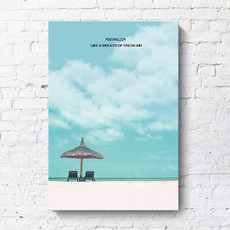 북유럽 해변 풍경 인테리어 액자 거실 장식 그림 모던한 디자인 아트포스터 우드액자 대형사진인화 매력적인 소형액자 현대적인 스타일 액자제작, 내부나무액자 G