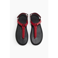 에이치앤엠 H&M 가죽 샌들 - 빨강-333447
