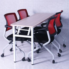 나인홈 밀키 절탁자 사무용 접이식 테이블 입식책상 1500x450, 메이플비치