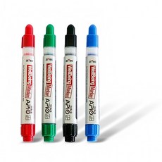 아피오 웰빙 마카 펜(1개/4색/무광화이트보드용) pic*4563FG, 본상품선택, 검정, 상세페이지 참조