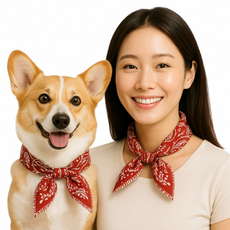 그램도그 강아지 쿨스카프 쿨링 넥쿨러, 1개, 레드