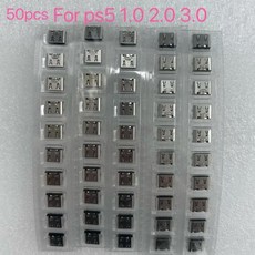 50pcs 100% Ps5 Dualsense 5 게임 컨트롤러 BDM-010/020/030 유형 C USB 전원 소켓 커넥터 포트