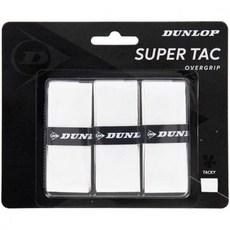 라켓 그립 교체 오버그립 테니스 테이프 던롭 슈퍼 택 화이트 - 멀티팩 3팩 1~6팩 제공