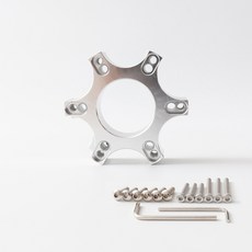 台灣出貨 YoYo 遊戲方向盤70mm適配器改裝轉接座底座 適用Thrustmaster圖馬思特T300RS/, 銀色轉接底座（適用T300等系列）, 1個