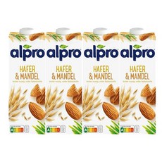 alpro 알프로 오트 아몬드 밀크, 4개, 1L