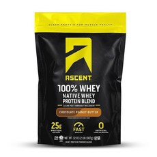 Ascent Native 네이티브 Fuel 유청 단백질 파우더 초콜릿 피넛 버터 0.9kg2파운드 159640, 2 Pounds (Pack of 1), 1개, 907g