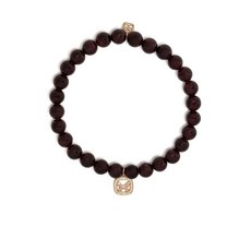 시드니에반 14K 옐로 골드 루비 비즈 브레이슬릿