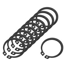 uxcell 50개 외부 유지 링 11mm 65Mn 탄소강 클립 스냅 원형 와이어 밸브 전기기기용 검은색, 14.7mm, 은색, 20