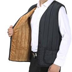 융털 안감 방한 용품 패딩 주머니 조끼 남성