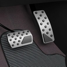 그랜드 체로키 닷지 듀랑고 2011- 2025 알루미늄 합금 드릴링 브레이크 및 가속 페달 커버 2PCS(빨간색), Silver
