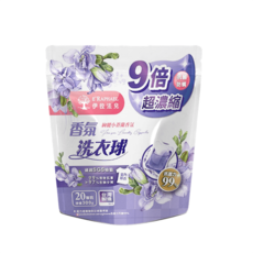 伊拉法兒 小蒼蘭香氛洗衣球 9倍超濃縮 抗菌防蟎 台灣製造, 20個裝, 1個