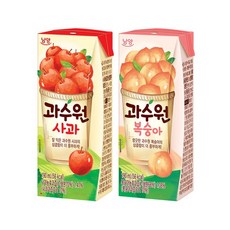 과수원 사과 190ml x 24개 + 복숭아 190ml x 24개, 48개
