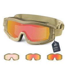 고글 스포츠보안경 자외선차단 Vozapow 전문 슈팅 안티 안개 ANSI Z87.1 안전 Airsoft 전술 안경 오토바이 등산 선글라스, 1개, 10)P5-Photochromic Len