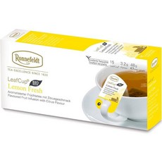 Ronnefeldt LeafCup 스위트 베리 차이 히비스커스 로즈힙이 함유된 향이 나는 루즈 리프 레드 과일 허브 티 카페인 프리 개별 포장된 티백 15개 217150, 1개