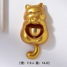 磁吸門鈴 新中式入戶風鈴裝飾鈴鐺, 1個裝, 招財貓磁吸門鈴 1個裝 ,70*140毫米
