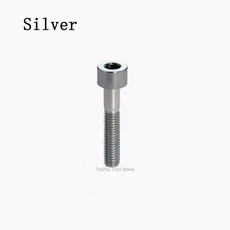 1Pcs 티타늄 볼트 M8 x 20 80mm 자전거 헤드셋 브레이크 용 나사 여러 색상, 01 M8, 10 35mm, 02 Silver