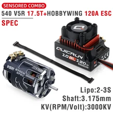 Hobbywing 10BL120 G2 ESC 로켓 540 V5R 모터 센서 브러시리스 콤보 RC 자동차용, 02 21.5T SPEC 120A