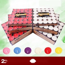 무향 컬러 미니 양초 100P 생일 파티용 티라이트 캔들, 28. 2시간 화이트 10개