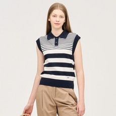 링스골프 링스 여성 스트라이프 니트 베스트 L21E1SV154_NA