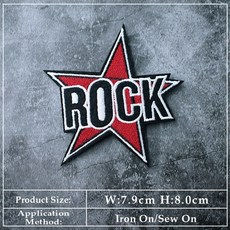 아플리케 패치 와펜 록 밴드 diy 천 아이언 수 놓은 배지 패치 의류 스티커 펑크 음악, 27, 1개