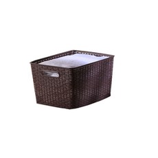 KEYWAY 聯府 藤藝收納籃 19L KGB105, 咖啡色, 3個