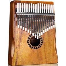 뉴람 피아노 7개 키 및 성인 초보자를 위한 휴대용 음비라 핑거 선물, Wood, 17 Keys