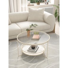 定制 簡約現代圓形小戶型茶幾客廳家用ins風長虹鋼化玻璃巖板小桌子茶几 大茶几 小茶几 書桌 邊幾, 1個, 整裝,顏色尺寸定制聯系賣家