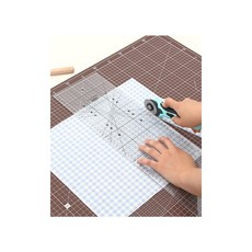 패션스타트 논슬립 아크릴 15X60cm 재단용 컷팅자, 불투명, 1개