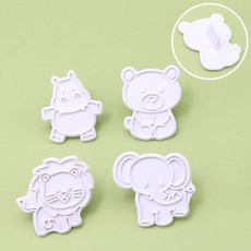 創意塑料仿真餅乾模具輔食diy烘培工具蛋糕套裝蛋糕模具動物系列, 1個, B款單面opp包裝:1個
